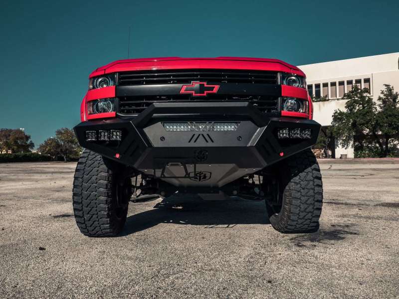 Chevrolet 2500 Bumper - Front - Road Armor - SPARTAN with Bolt-On Pre-Runner Guard - Tex Blk - `15-`19